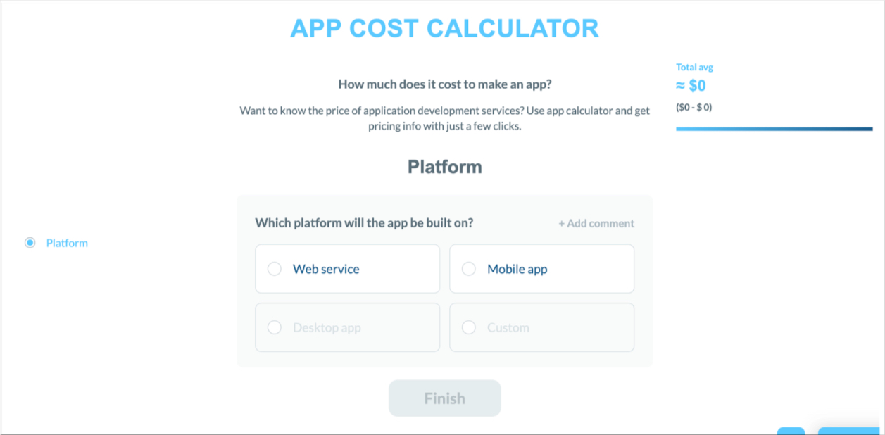 cost calculator tool app