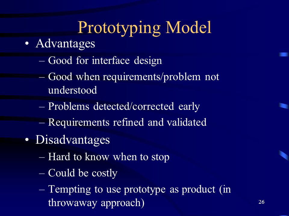 prototype model advantages and disadvantages